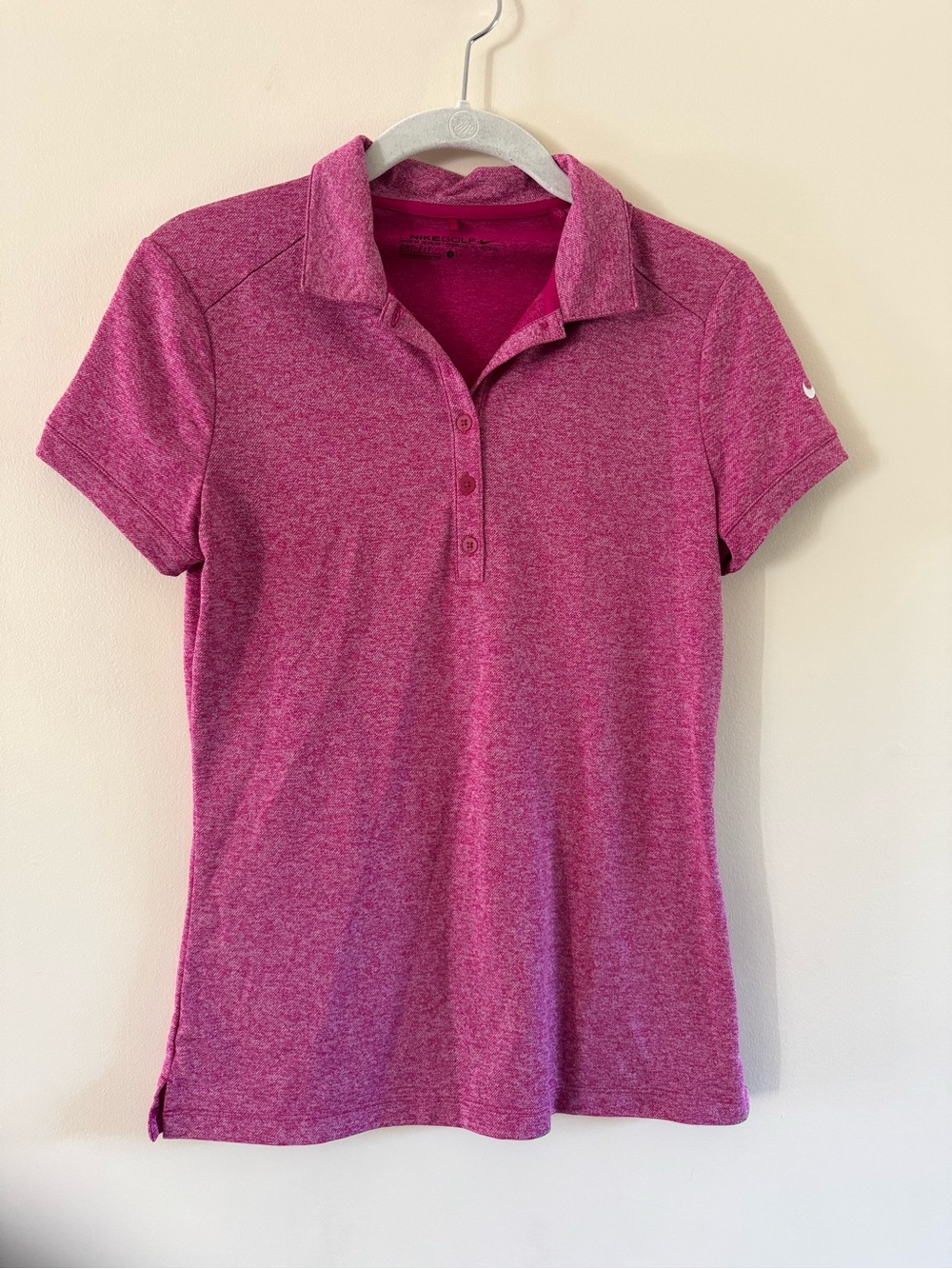Nike Women's Heather Magenta Polo golf Shirt